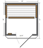 SunRay Sedona 1 Person Infrared Sauna Cedar (HL100K) (75"H x 36"W x 42"D)