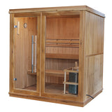 SunRay Charleston 4-Person Indoor Traditional Sauna (HL400TN) (71"W x 63"D x 80"H)