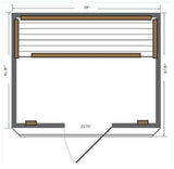 SunRay 2 Person Baldwin Traditional Steam Sauna (HL200SN) (75"H x 59"W x 42"D)