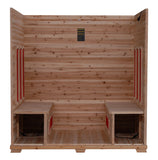 SunRay 3 Person Outdoor Grandby Infrared Sauna (HL300D) (83"H x 72"W x 47"D)