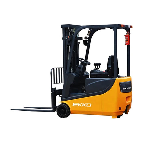 EKKO EK13A 3 Wheel Electric Forklift for Material Handling, 3300 lb Cap., 138" Lift Height