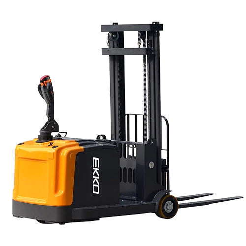 EKKO EK14 Heavy-Duty Counterbalanced Walkie Stacker - 3300 lb Capacity, 118-inch Lift Height, Ideal for Efficient Indoor Material Handling