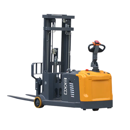 EKKO EK13S-177 Precision Counterbalanced Walkie Stacker with Side-Shifting - 177-inch Lift Height, Ideal for Versatile Indoor Material Handling