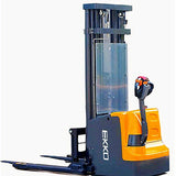 EKKO EB18E High-Capacity Full Powered Straddle Stacker - 4000 lb Load Capacity, 138-inch Lift Height, Ideal for Efficient Warehouse Stacking & Material Handling