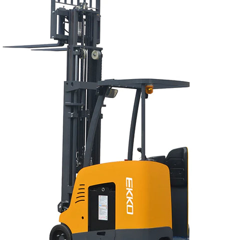 EKKO EK18RF Stand-up Electric Rider Forklift for Material Handling, 4000 lb Cap., 216" Lift Ht. 48V