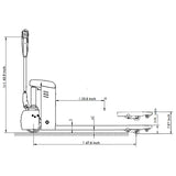 EP18JLI Full Electric Pallet Jack - 4000 lb Capacity with PinPad, Efficient Material Handling Solution