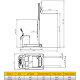 EKKO EH15T Moving Mast Walkie Reach Truck - 3300 lb Capacity, 138" Lift Height, Efficient Warehouse Material Handling