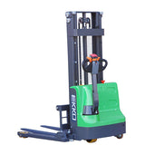 EKKO EB12E-98Li Lithium Iron Phosphate Straddle Stacker - 72" Mast Height, 98" Lift, Eco-Friendly & Efficient for Warehouse Stacking