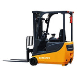 EKKO EK15A 3 Wheel Electric Forklift for Material Handling, 3300 lb Cap., 177" Lift Ht., Side Shift