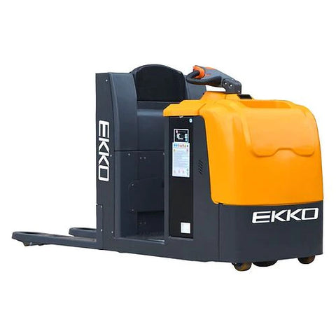 EKKO EPC30A Center-Controlled Rider Pallet Jack - 5000 lb Load Capacity, Ideal for Precise Warehouse Material Handling