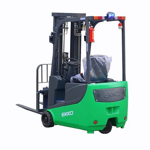 EKKO EK15A-189LI 3-Wheel Electric Forklift for Material Handling, 3300 lbs Cap., 189'' Lift Ht.