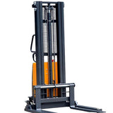 EKKO EA15B Heavy-Duty Semi-Electric Straddle Stacker - 3300 lbs Capacity, 119.4-inch Lift Height, Efficient Warehouse Lifting Equipment