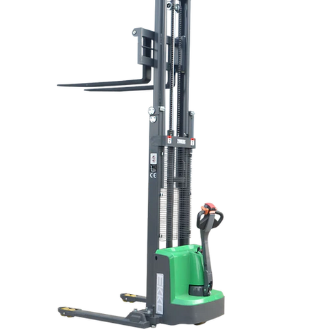 EKKO EB13E-138Li Lithium-Powered Straddle Stacker - 2800 lb Capacity, 138-inch Lift Height, Ideal for Efficient & Eco-Friendly Warehouse Operations