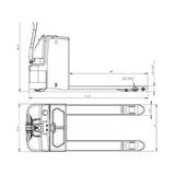 EKKO EP18LI High-Capacity Lithium Iron Walkie Pallet Jack - 4000 lb Load Capacity, Ideal for Efficient Material Handling