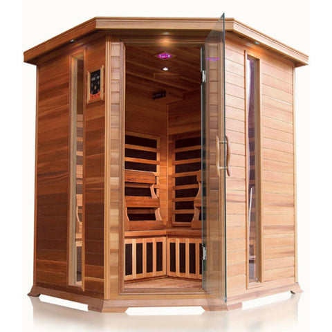 SunRay 4 Person Cedar Bristol Bay Infrared Sauna (HL400KC) (75"H x 65"W x 65"D)