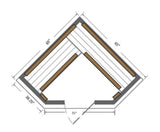 SunRay 4 Person Cedar Bristol Bay Infrared Sauna (HL400KC) (75"H x 65"W x 65"D)