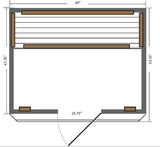 SunRay 4 Person Cedar Sequioa Infrared Sauna (HL400K) (75"H x 69"W x 53"D)