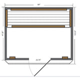 SunRay 4 Person Roslyn Sauna (HL400KS)(54"W X 72"L X76"H)