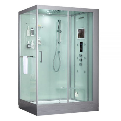 Maya Bath White Platinum Anzio Steam Shower - Right (208)