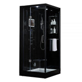 Maya Bath Black Platinum Arezzo Steam Shower - Left (203)