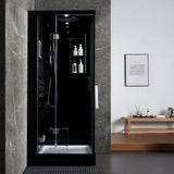 Maya Bath Black Platinum Arezzo Steam Shower - Left (203)