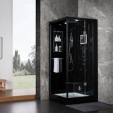 Maya Bath Black Platinum Arezzo Steam Shower - Right (201)