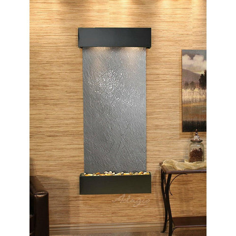 Adagio Indoor Waterfall, Wall-Mounted with Light | 69" x 30" | Inspiration Falls