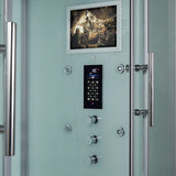 Maya Bath White Platinum Catania Steam Shower - Left (109)