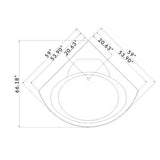 Platinum Corner Steam Shower | 59"x59"x89" DA333