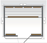 SunRay 3 Person Outdoor Grandby Infrared Sauna (HL300D) (83"H x 72"W x 47"D)