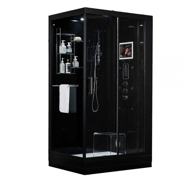 Maya Bath Black Platinum Lucca Steam Shower - Right (205)