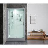 Maya Bath White Platinum Lucca Steam Shower - Left (206)