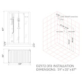 Platinum Steam Shower White DZ972F8-3 White