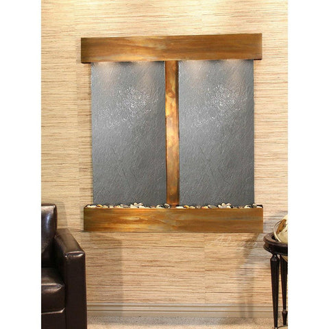 Adagio Indoor Waterfall, Wall-Mounted with Light | 24.25" x 50" | Aspen Falls