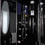 Maya Bath Black Siena Steam Shower - Left (121)