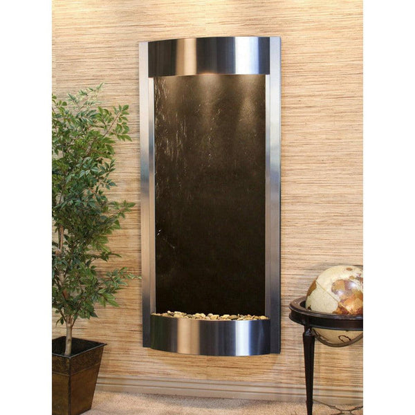 Adagio Indoor Waterfall, Wall-Mounted with Light | 69" x 32" | Pacifica Waters