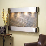 Adagio Indoor Waterfall, Wall-Mounted with Light | 35" x 52" | Sunrise Springs