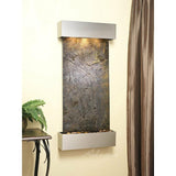 Adagio Indoor Waterfall, Wall-Mounted with Light | 54" x 25" | Cascade Springs