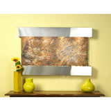 Adagio Indoor Waterfall, Wall-Mounted with Light | 35" x 52" | Sunrise Springs