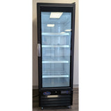 Valpro VP1R-23M, One Full Glass Door 26.8" Merchandiser Refrigerator, Black Exterior, 23 cu.ft.