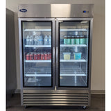 Valpro VP2FG-HC, Two Glass Door 54" Reach In Freezer, Stainless Steel, 49 cu.ft.