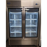 Valpro VP2FG-HC, Two Glass Door 54" Reach In Freezer, Stainless Steel, 49 cu.ft.