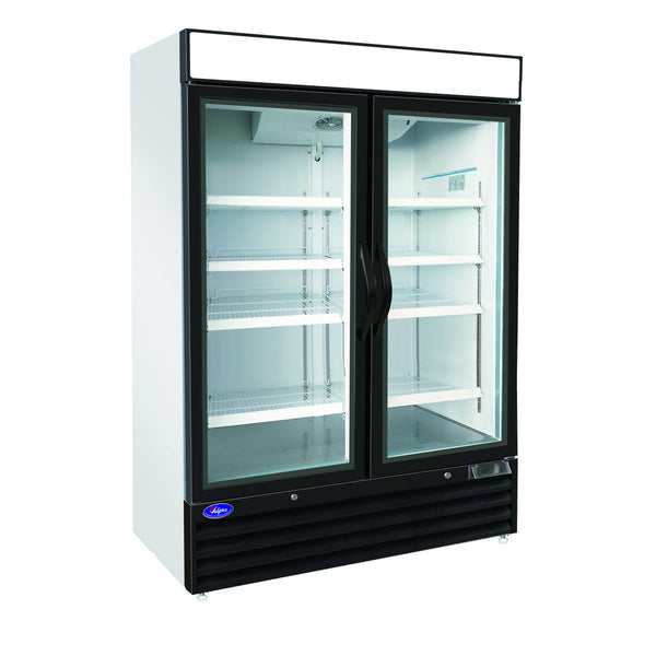 Valpro VP2F-48HC, Two Glass Door 54" Merchandiser Freezer, 48 cu.ft.