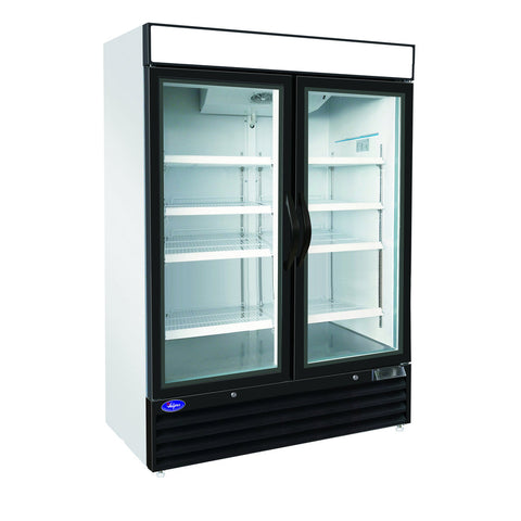 Valpro VP2R-48HC, Two Glass Door 54" Merchandiser Refrigerator, 48 cu.ft.