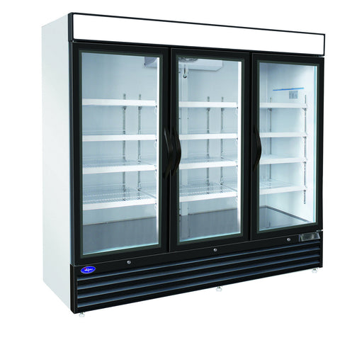 Valpro VP3F-72FDVHC, Three Glass Door 81" Merchandiser Freezer, 72 cu.ft.