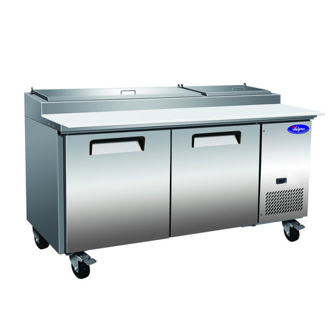 Valpro VPP71-HC, Two Door 71" Pizza Prep Table Refrigerator