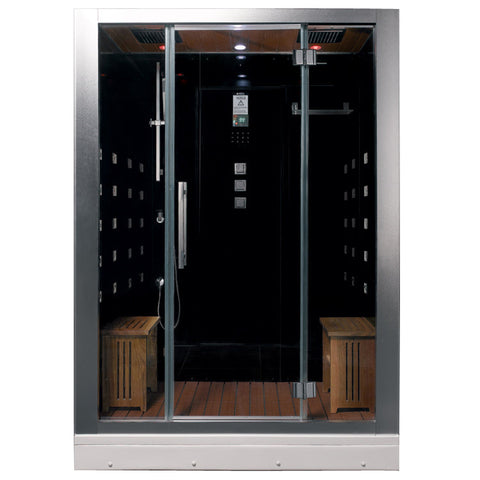 Platinum 2 Person Steam Shower in Black | 59” x 32” x 87” DZ-972-1F8-Black