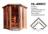 SunRay 4 Person Cedar Bristol Bay Infrared Sauna (HL400KC) (75"H x 65"W x 65"D)