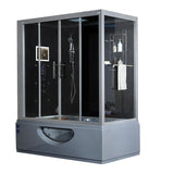 Maya Bath Grey Platinum Catania Steam Shower - Left (111)