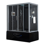 Maya Bath Black Platinum Catania Steam Shower - Left (110)